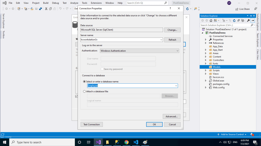 HTTP POST Request VUE+WEB API